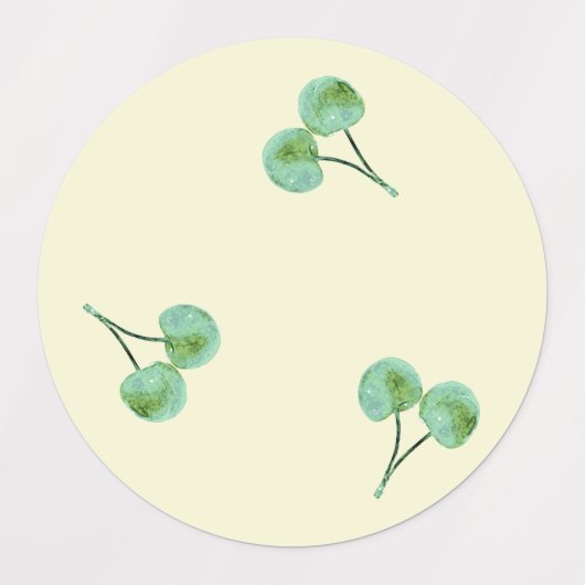 Green Cherry Labels (Design 1)