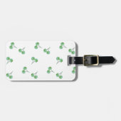 Green Cherry Pattern Bagagelabel (Voorkant horizontaal)