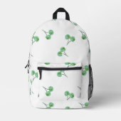 Green Cherry Pattern Bedrukte Rugzak (Voorkant)