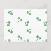 Green Cherry Pattern Briefkaart (Voorkant)