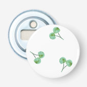 Green Cherry Pattern Button Flesopener (Voorkant)
