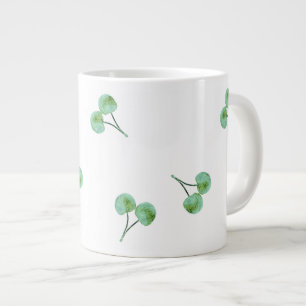 Green Cherry Pattern Grote Koffiekop