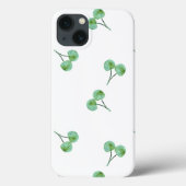 Green Cherry Pattern Hoesje-Mate iPhone Case Case (Achterkant)