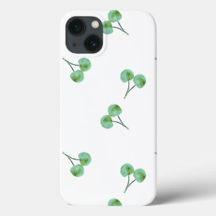 Green Cherry Pattern Hoesje-Mate iPhone Case Case