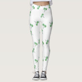 Green Cherry Pattern Leggings (Voorkant)