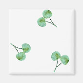 Green Cherry Pattern Magneet (Voorkant)