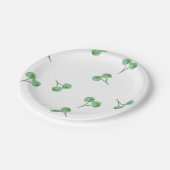 Green Cherry Pattern Papieren Bordje (Gekanteld)