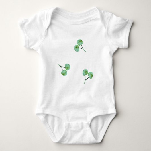 Green Cherry Pattern Romper (Voorkant)