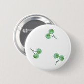 Green Cherry Pattern Ronde Button 5,7 Cm (Voorkant /achterkant)