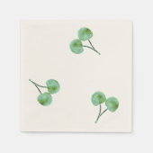Green Cherry Pattern Servetten (Voorkant)