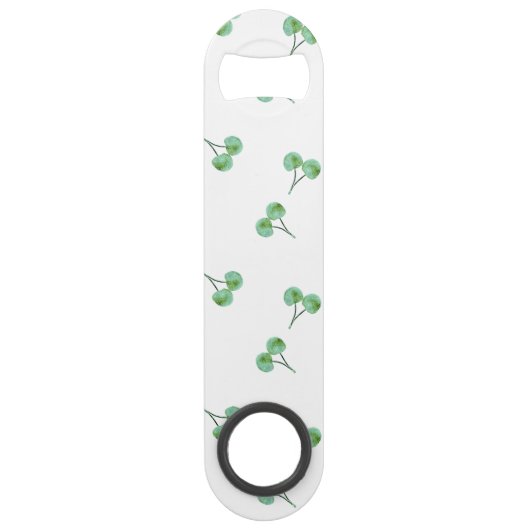 Green Cherry Pattern Speed Flessenopener (Achterkant)