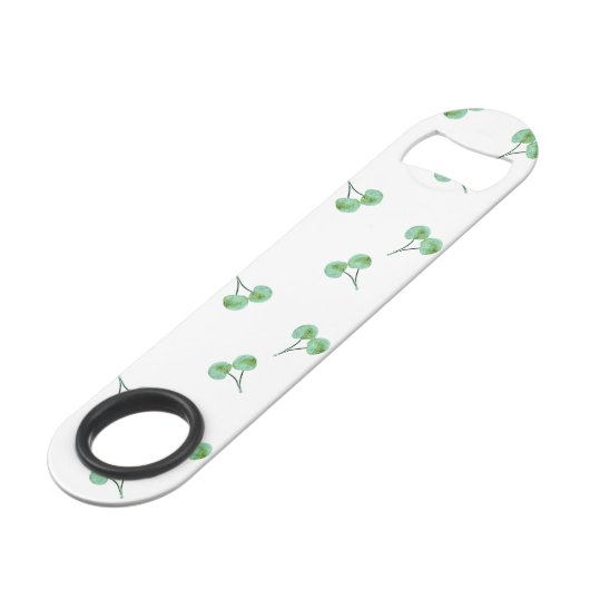 Green Cherry Pattern Speed Flessenopener (Achterkant Gekanteld)