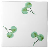 Green Cherry Pattern Tegeltje (Voorkant)
