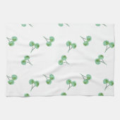 Green Cherry Pattern Theedoek (Horizontaal)