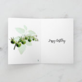 GREEN CHERRY TOMATO FOTO BIRTHDAY KAART (Binnen)