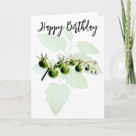 GREEN CHERRY TOMATO FOTO BIRTHDAY KAART