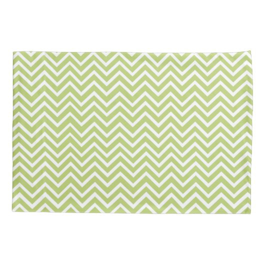 Green Chevron Aangepaste Kussensloop (Achterkant)