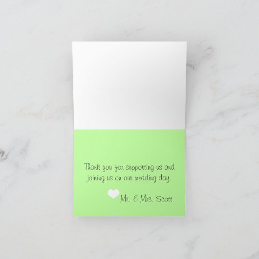 Green Chevron Bedankkaart (Binnen)