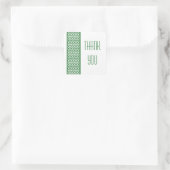 Green Chevron Border Dank u Stickers (Tas)