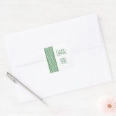 Green Chevron Border Dank u Stickers (Envelop)