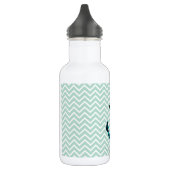 Green Chevron en Sparkly Stars Anchor Waterfles (Links)