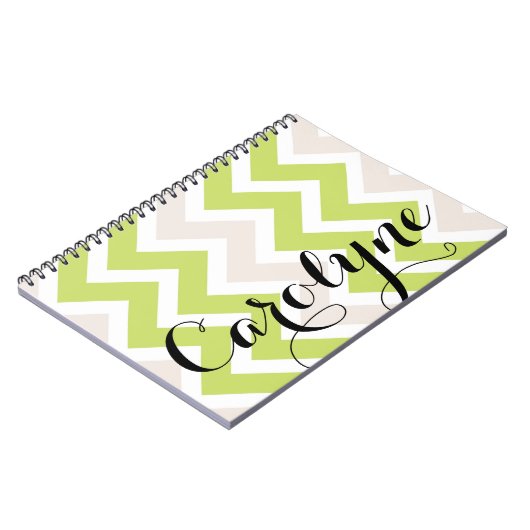 Green Chevron | Gepersonaliseerd Notitieboek (Linkerzijde)