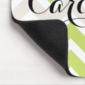 Green Chevron | Gepersonaliseerde Mousepad Muismat (Hoek)
