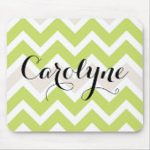 Green Chevron | Gepersonaliseerde Mousepad Muismat (Voorkant)