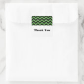 Green Chevron Glitter Dank u Stickers (Tas)