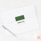 Green Chevron Glitter Dank u Stickers (Envelop)