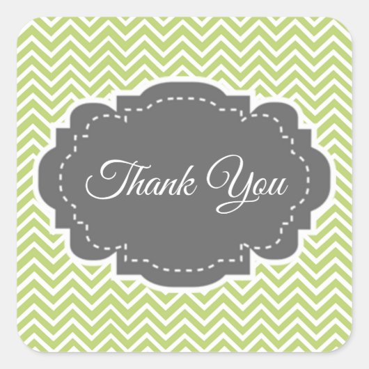 Green Chevron Hartelijk dank Sticker (Voorkant)
