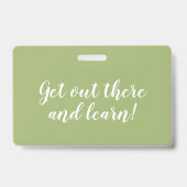 Green Chevron Homeschool Educator ID Badge (Achterkant)