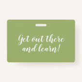 Green Chevron Homeschool Educator ID Badge (Achterkant)