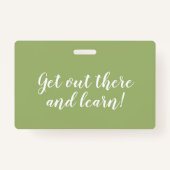 Green Chevron Homeschool Student ID Badge (Achterkant)