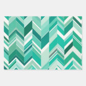 Green Chevron Inpakpapier Vel (Voorkant 2)