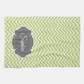 Green Chevron Kitchen Towel Theedoek (Horizontaal)