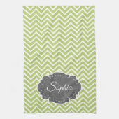 Green Chevron Kitchen Towel Theedoek (Verticaal)