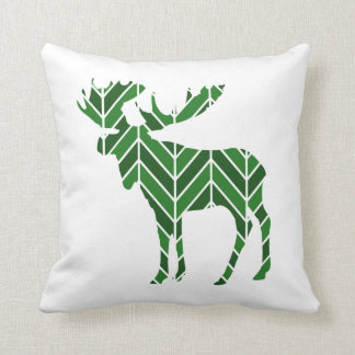 Green Chevron Moose Kussen