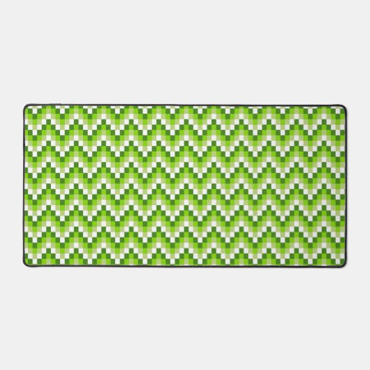 Green Chevron Pattern Desk Mat (Voorkant)