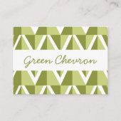 Green Chevron Pattern Visitekaartje (Voorkant)