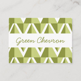 Green Chevron Pattern Visitekaartje