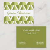 Green Chevron Pattern Visitekaartje (Voorkant / Achterkant)