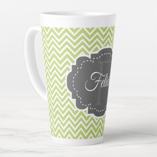 Green Chevron Persoonlijke Mok (Linkerhoek)