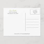 Green Chevron Rehearsal Dinner Invite Briefkaart (Achterkant)