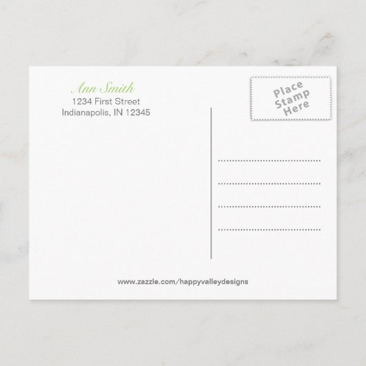 Green Chevron Rehearsal Dinner Invite Briefkaart (Achterkant)