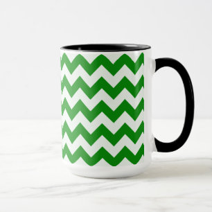 Green Chevron Stripes alkbord Mok