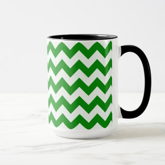 Green Chevron Stripes  alkbord Mok (Rechts)