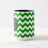 Green Chevron Stripes  alkbord Mok (Midden)