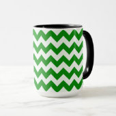 Green Chevron Stripes alkbord Mok (Voorkant rechts)