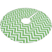 Green Chevron Stripes Kerstboom Rok (Gekanteld)